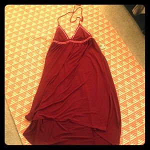 Brand New Express high low boho tie neck dress